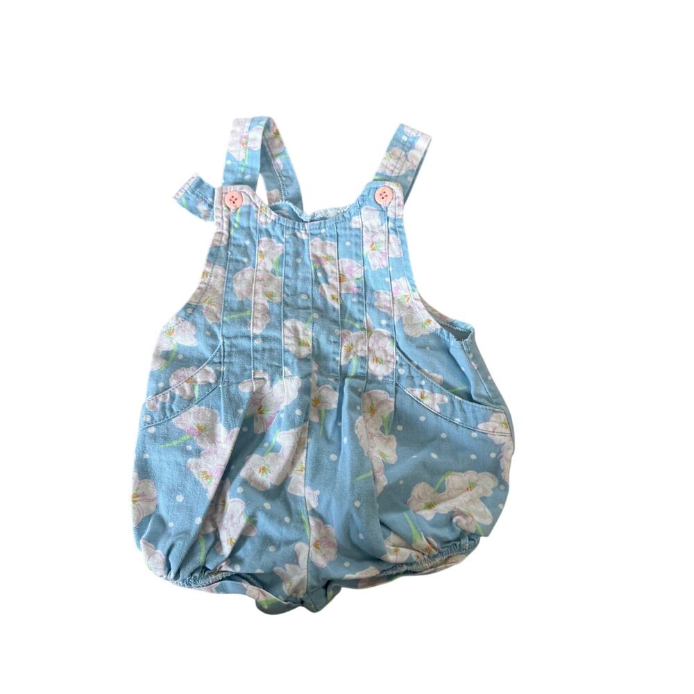 Vintage‎ off spring 90s bubble romper dloral print overall shorts